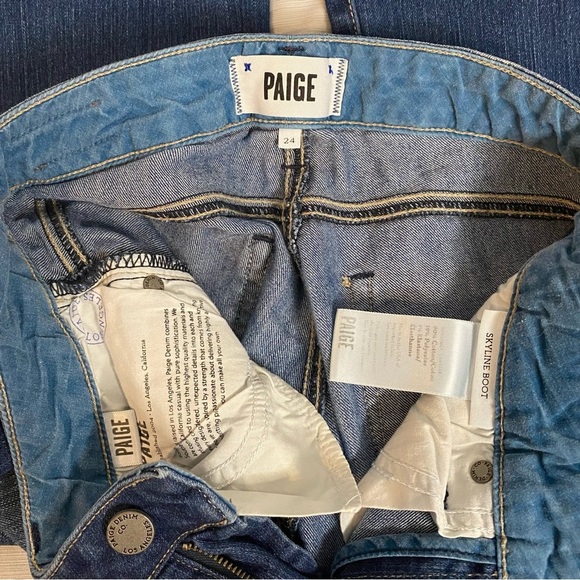 Paige Skyline Bootcut Dark Wash Jeans in Size 24 - Picture 3 of 7